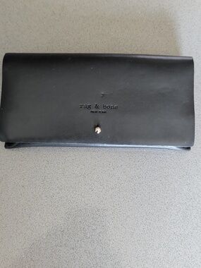 Rag & Bone Black Leather Glasses Case